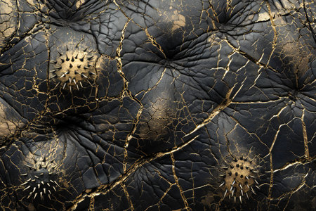 Luxury leather background with embossed pattern on leather textureの素材