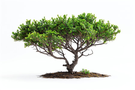 Bonsai tree isolated on white background,の素材