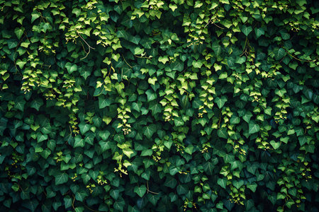 Green ivy wall texture background. Green ivy wall texture background.の素材