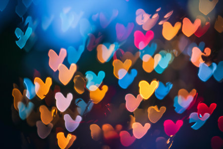Heart bokeh background, Love Valentine's day background, Heart bokeh backgroundの素材