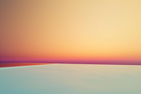 Sunset or sunrise over the sea with pastel color filter.の素材