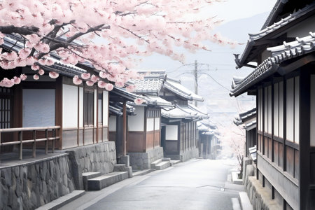 Cherry blossom in Kanazawa, Japanの素材
