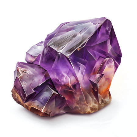 amethyst isolated on white background.の素材