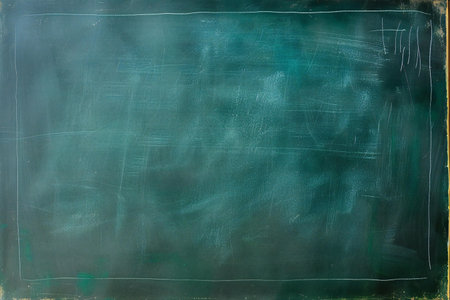 Blank blackboard with chalk tracesbe used as backgroundの素材