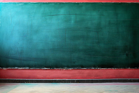 Blank blackboard in classroom, education or back to school conceptの素材