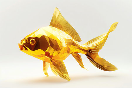 Gold fish isolated on white background.の素材