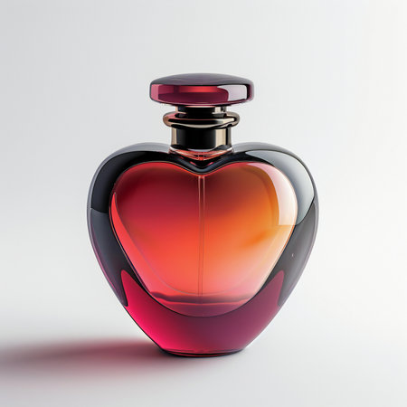 Perfume bottle on a white background.の素材