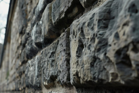 Detail of an old stone wall, detail of a stone wallの素材