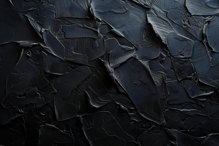 Black oil paint texture. Abstract background for design with copy space.の素材