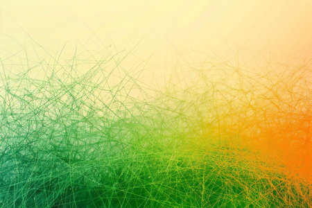 abstract background with smooth lines in yellow, green and orange colorsの素材