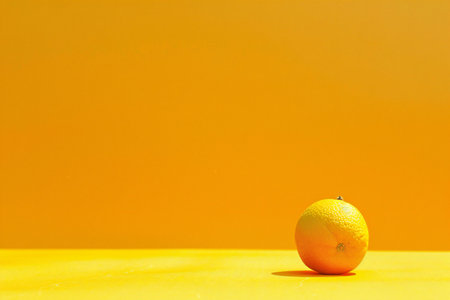 Lemon on yellow background with copy space for text or image.の素材