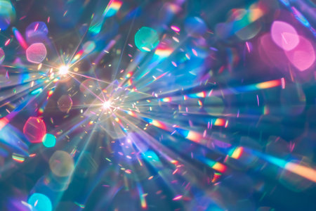 abstract background with bokeh defocused lights and stars.の素材