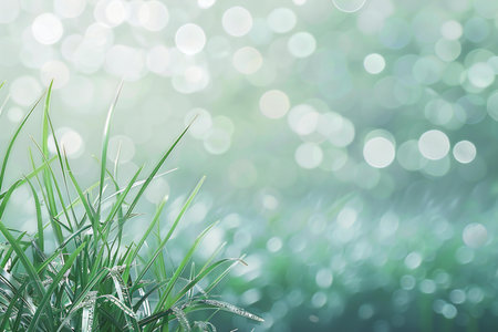 green grass and bokeh background, soft focus, vintage toneの素材