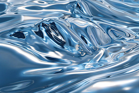 abstract blue background with some smooth lines in it and some reflectionsの素材