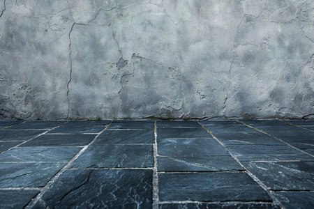 Grunge cement wall and floor texture background with copy space.の素材
