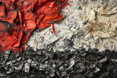 Grunge crumpled paper background with copy space for textの素材