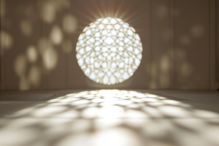 abstract light and shadow on the wall. 3d rendering.の素材