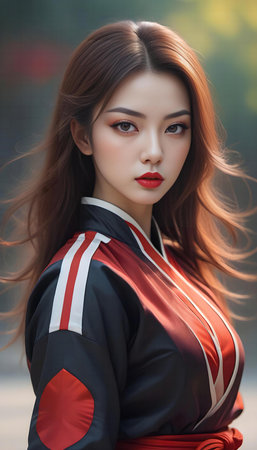 Portrait of a beautiful vietnamese girlの素材