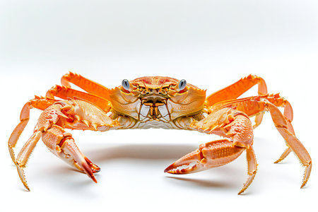 Crab isolated on white background. Clipping path included for easy editing.の素材