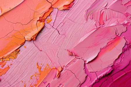 Beautiful texture of strokes of colored paint on a white background.の素材