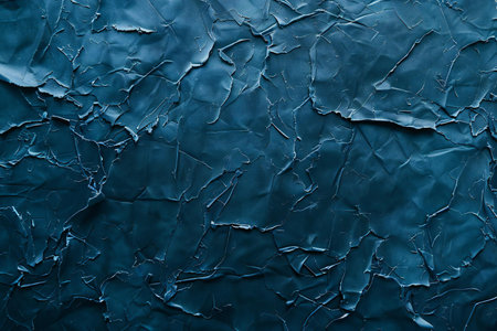 Blue cracked paint texture. Abstract background for design with copy space.の素材