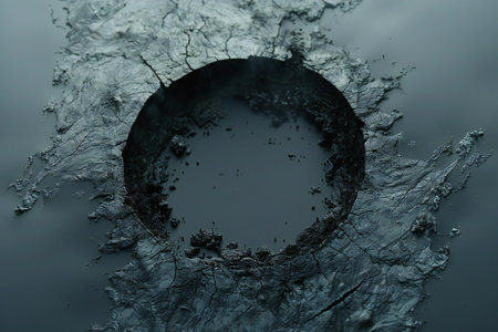 The surface of the water in the form of a circle. Abstract background.の素材