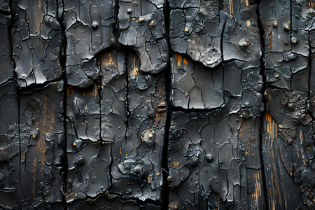 The old black paint on the wood texture. Abstract background for design.の素材