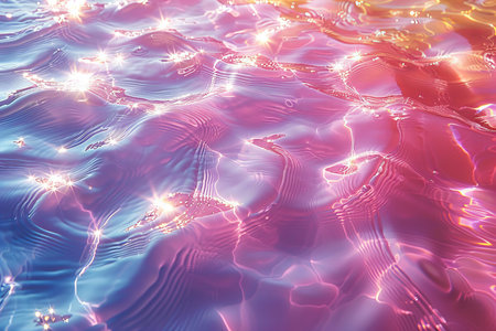 Pink colorful rainbow ripples abstract paper, high quality, high resolutionの素材