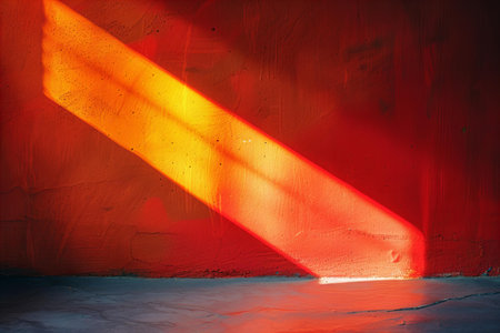 A ray of light coming in from the wall, high quality, high resolutionの素材