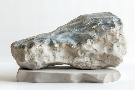 stone isolated on a white background. 3d rendering, 3d illustration.