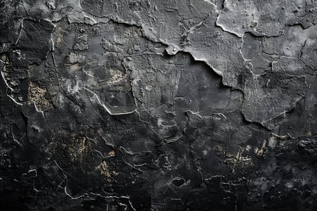 Texture of old rustic wall covered with black paint. Abstract background for design.の写真素材