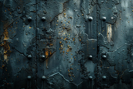 Metal texture with scratches and cracks which can be used as a backgroundの写真素材
