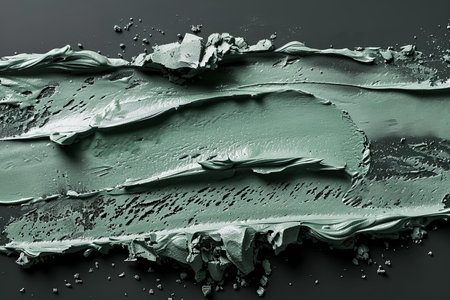 Paint smears on a dark background closeup.
