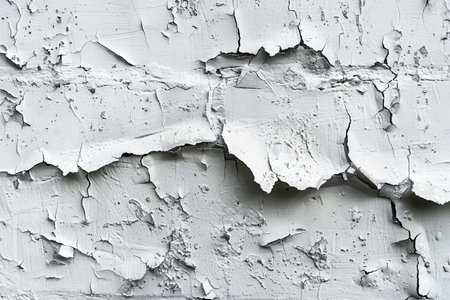 Old white wall with peeling paint. Abstract background for design.