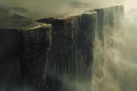 Dramatic view of the cliffsの写真素材