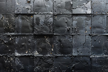 Black wall with peeling paint. Abstract background and texture for design.