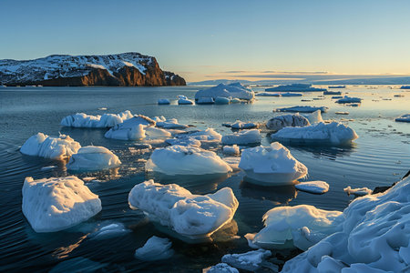 Icebergs in Glacier Lagoon, Antarctic Peninsula, Antarctica