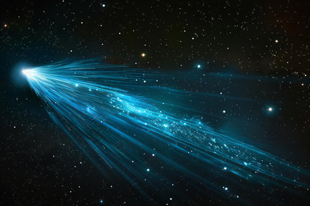 Abstract image of a star in the night sky. 3d rendering