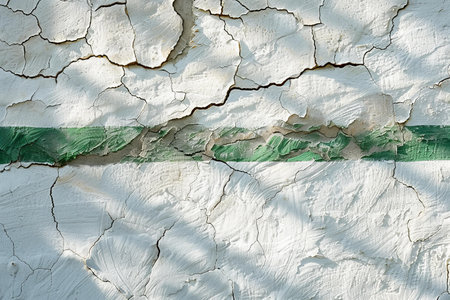 Old painted wall with green paint. Abstract background and texture for design.の写真素材