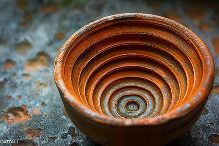 Ceramic bowl on a rustic background. Selective focus.の写真素材