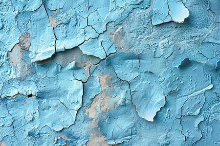 Texture of old rustic wall covered with blue paint. Abstract background for design.の写真素材
