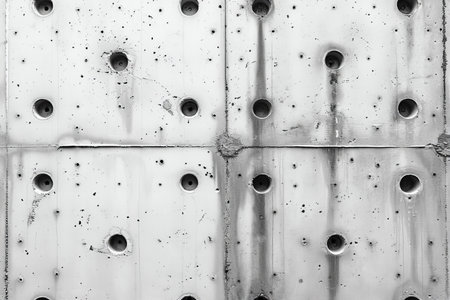 Metal surface with rivets. Abstract background and texture for design.の写真素材