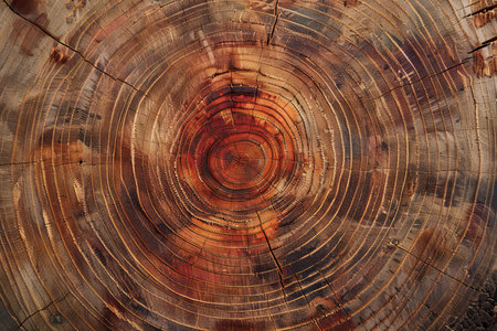 Wooden texture of a tree with annual rings. Abstract background.の写真素材