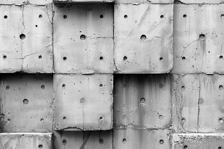 Background of concrete wall texture. Abstract background for design. Black and white.の写真素材