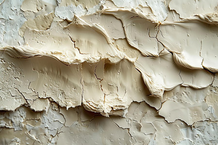 Texture of a white wall with peeling paint. Abstract background for design.