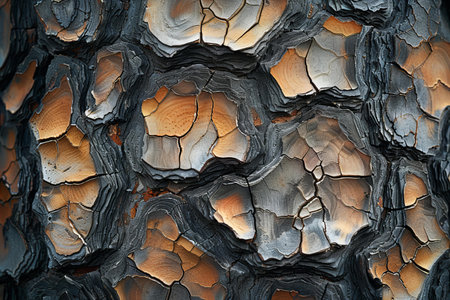 Bark of pine tree close up. Abstract background and texture for design.の写真素材