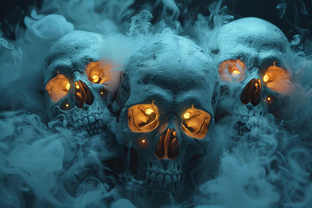 Portrait of beautiful african muslim woman wearing yellow hijab.の写真素材