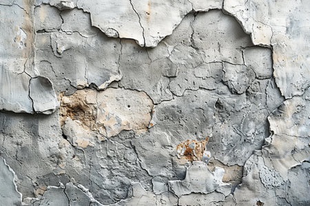 Texture of old gray concrete wall with cracks and scratches which can be used as a background