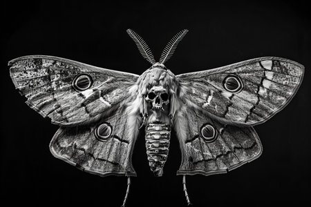 Abstract background. Peeling paint on the wall. Black and white.の写真素材