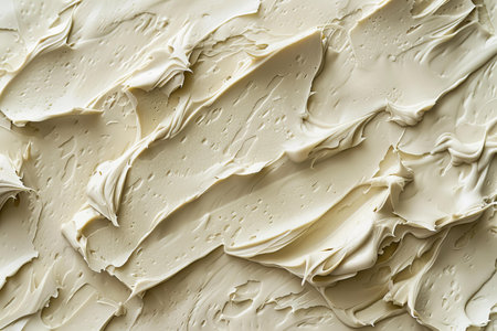 close up of mayonnaise cream texture on white background. macroの写真素材